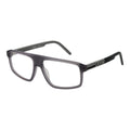 Lunettes en acétate grises de la marque Hugo Boss avec monture élégante et moderne, vues de face.