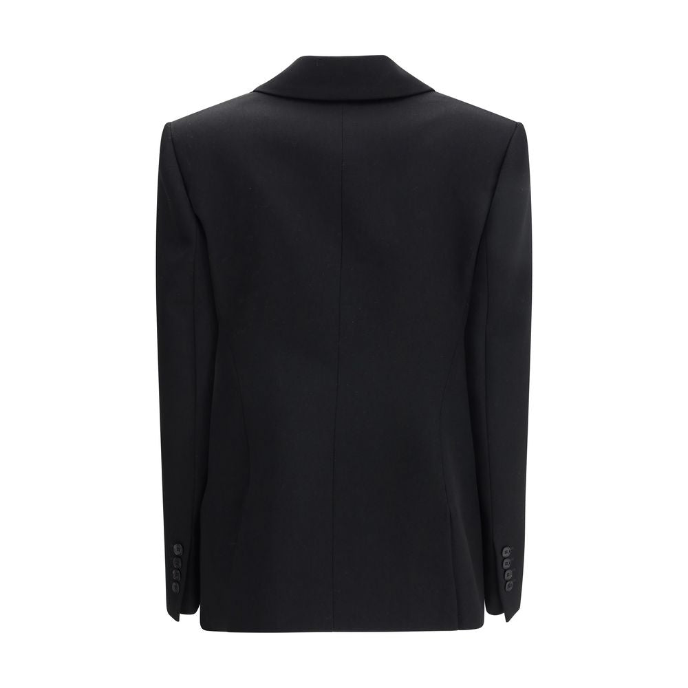 Veste en laine noire Givenchy, coupe élégante et moderne, visible avec col et boutons, pour un style sophistiqué.