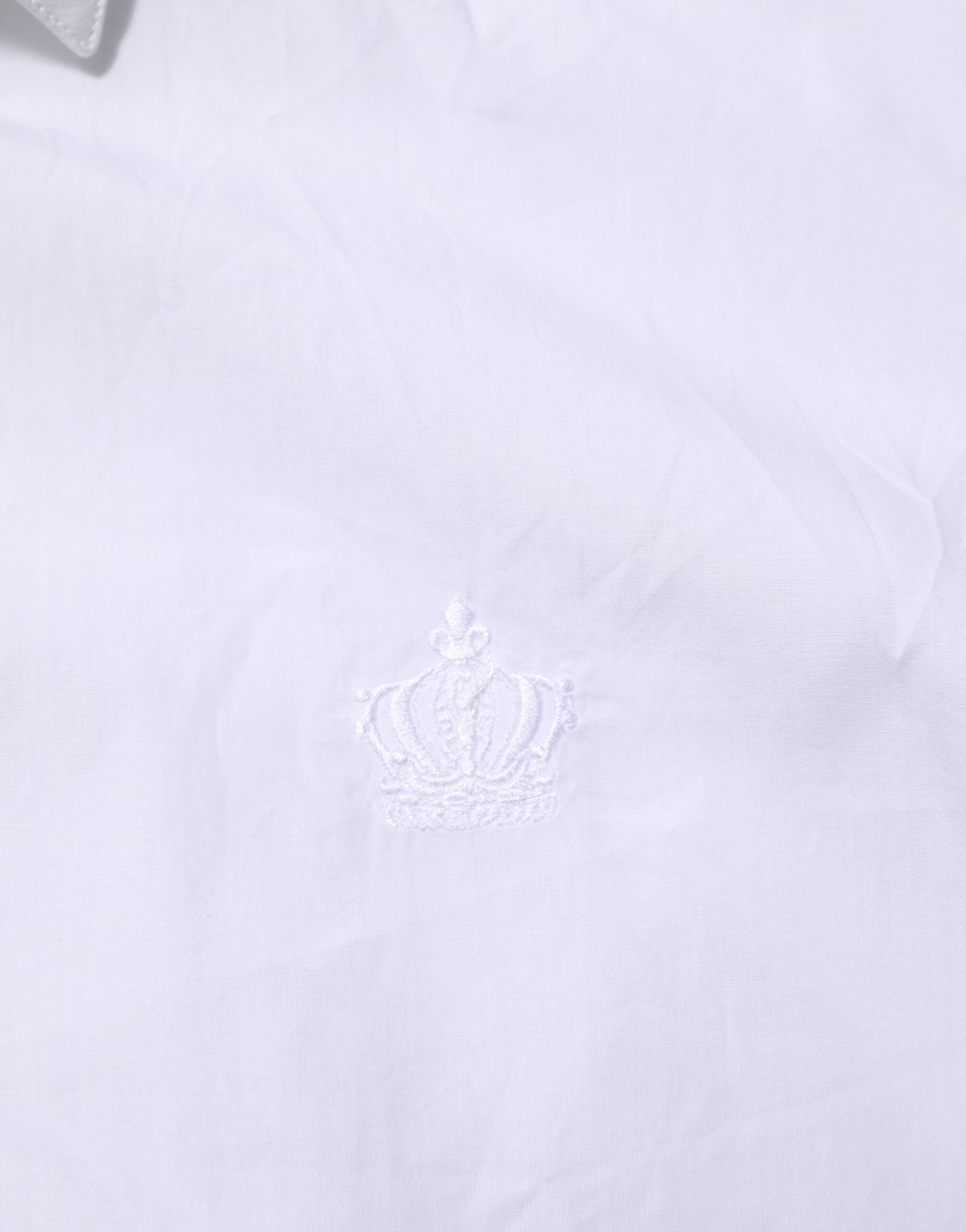 Chemise blanche pour homme Dolce & Gabbana en coton avec col, style Martini, visible sur l'image 9651914.