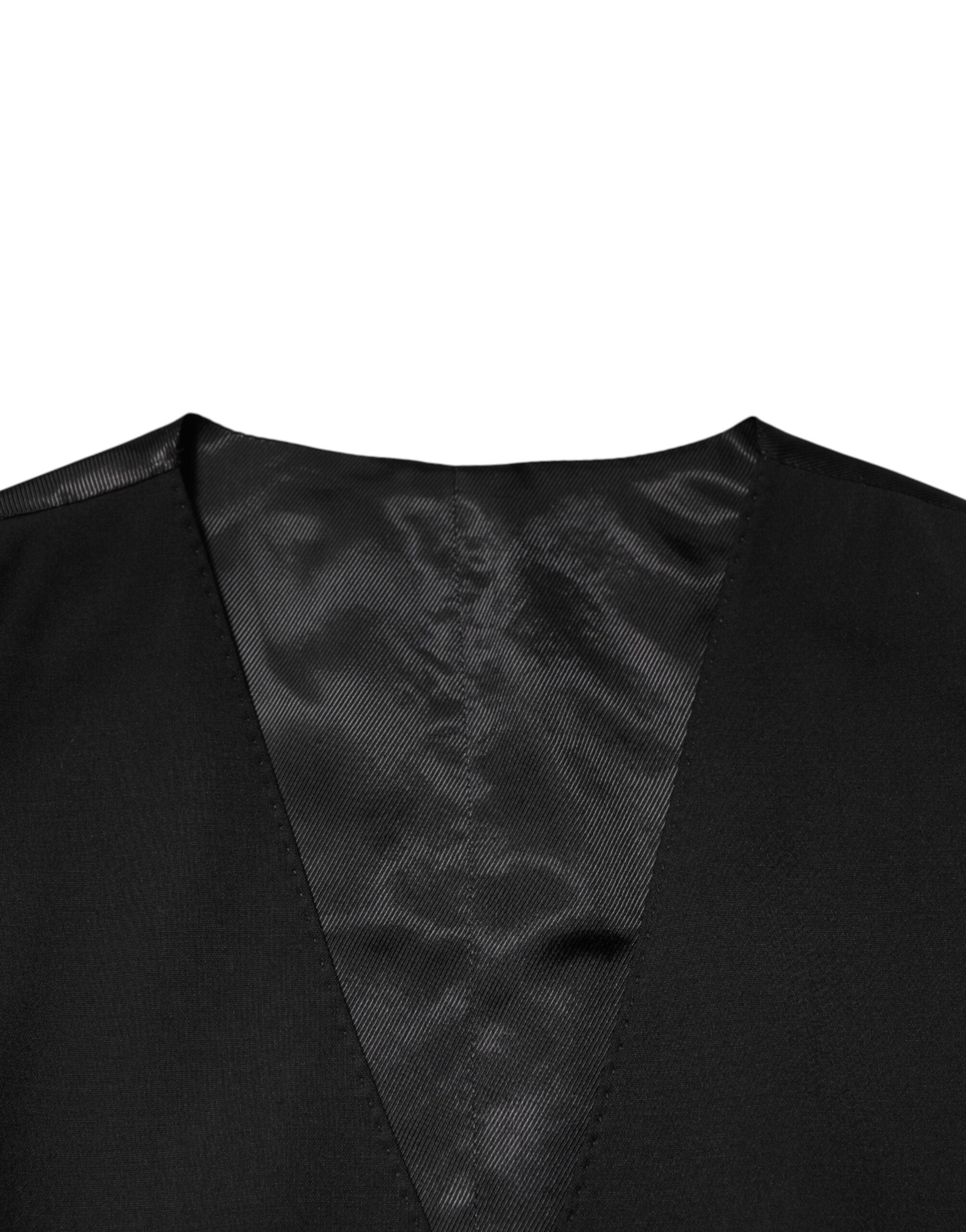 Veste de costume en polyester noir Dolce & Gabbana pour femme, élégante et formelle, vue de face.