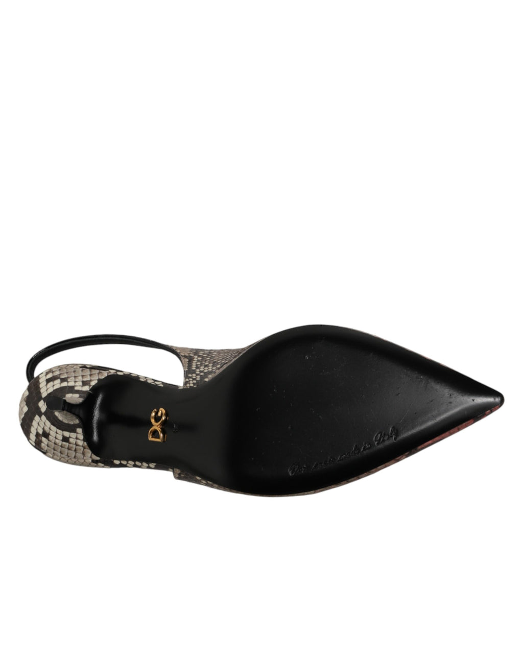 Escarpins en cuir multicolore Dolce & Gabbana avec bride arrière, élégants et sophistiqués pour femmes.