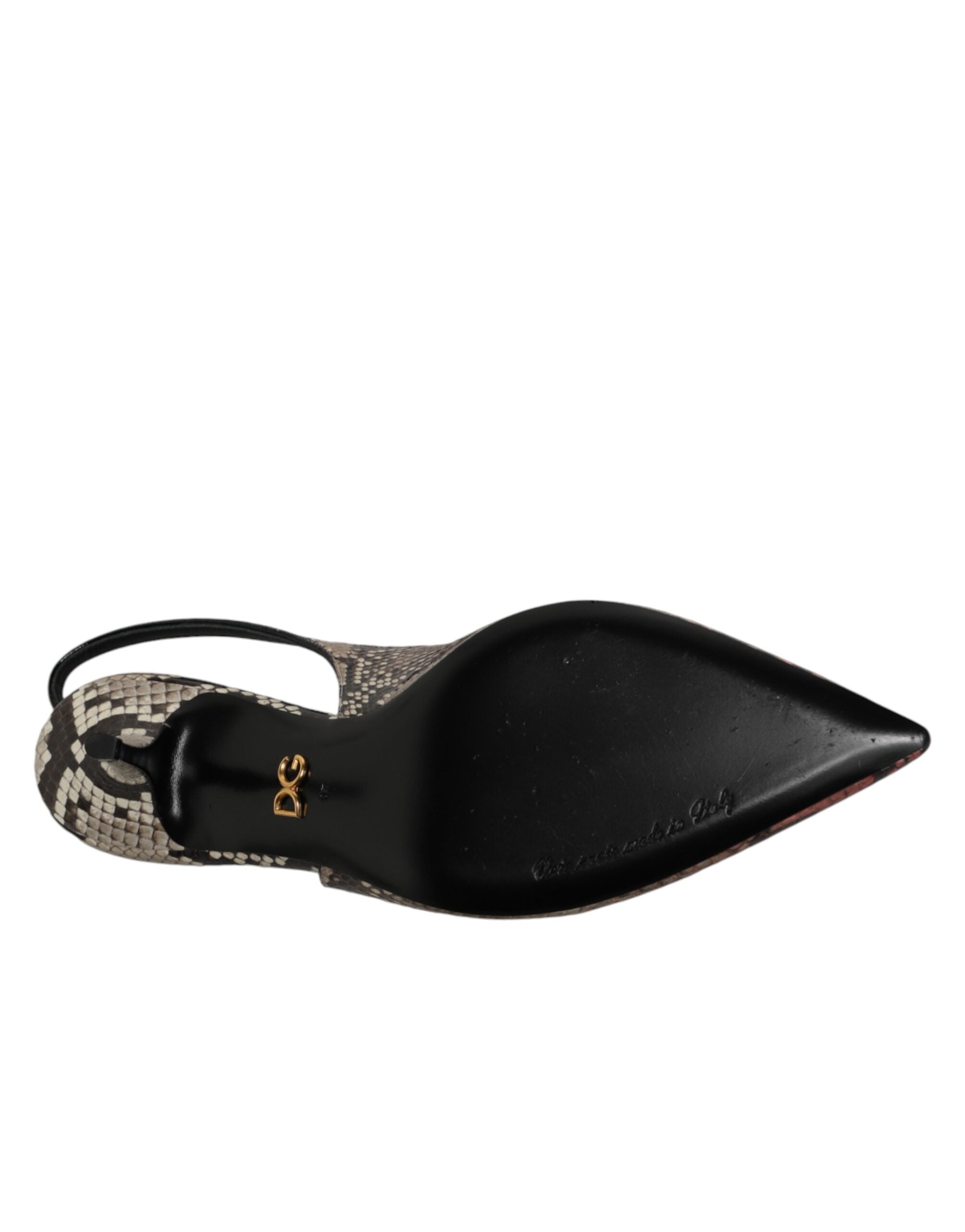 Escarpins en cuir multicolore Dolce & Gabbana avec bride arrière, élégants et sophistiqués pour femmes.