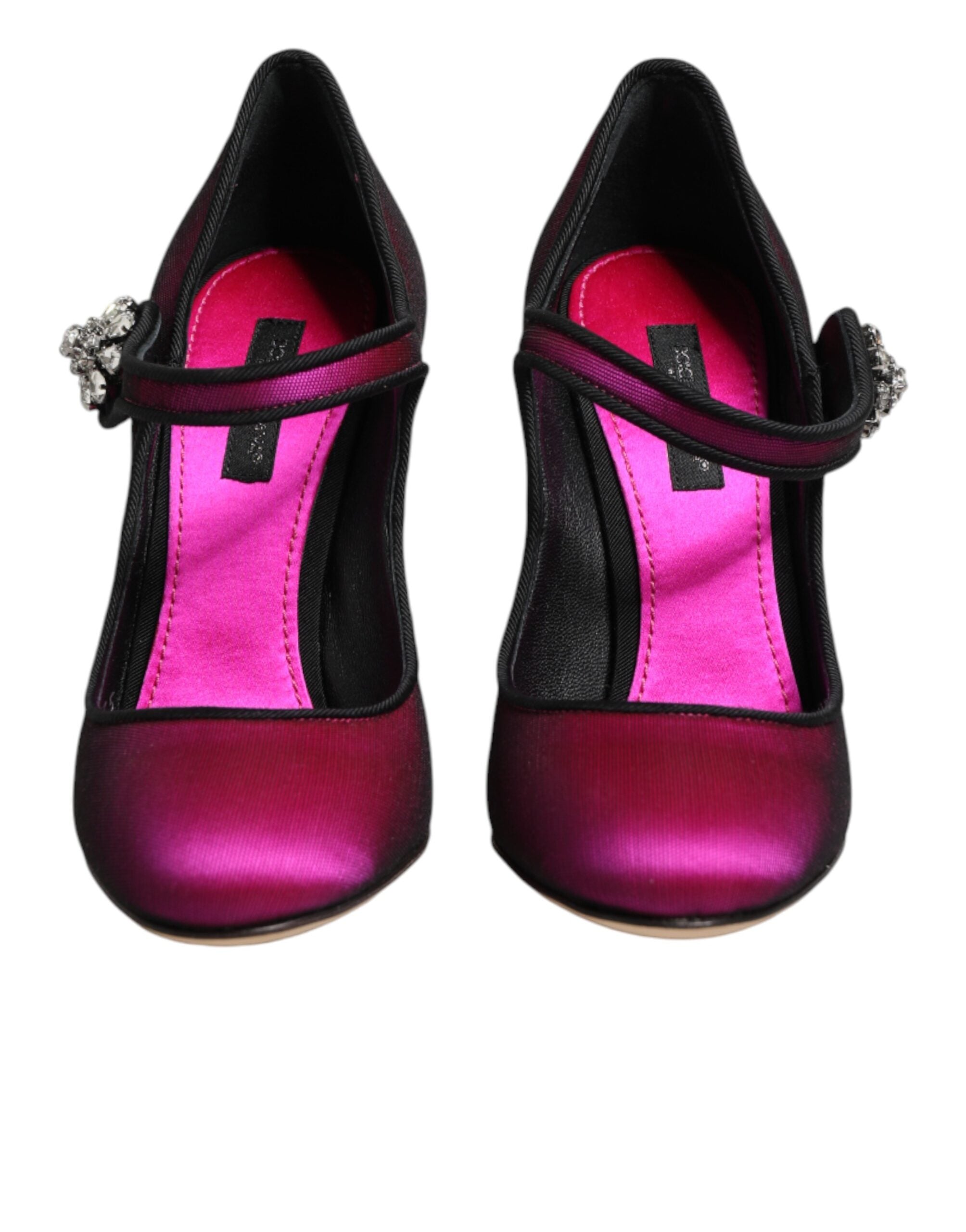 Chaussures à talons hauts Dolce & Gabbana roses ornées, escarpins élégants en rose avec embellissements sophistiqués.