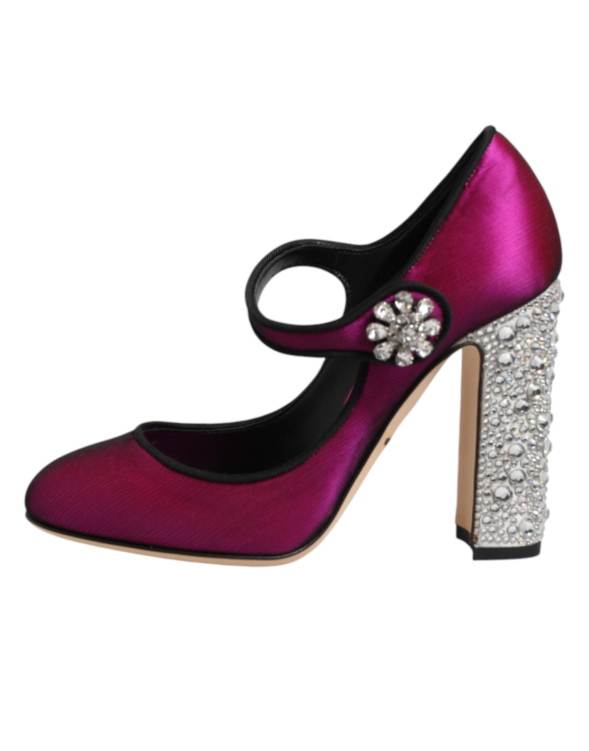 Chaussures à talons haut Dolce & Gabbana roses ornées, élégantes escarpins roses avec embellissements pour femmes.