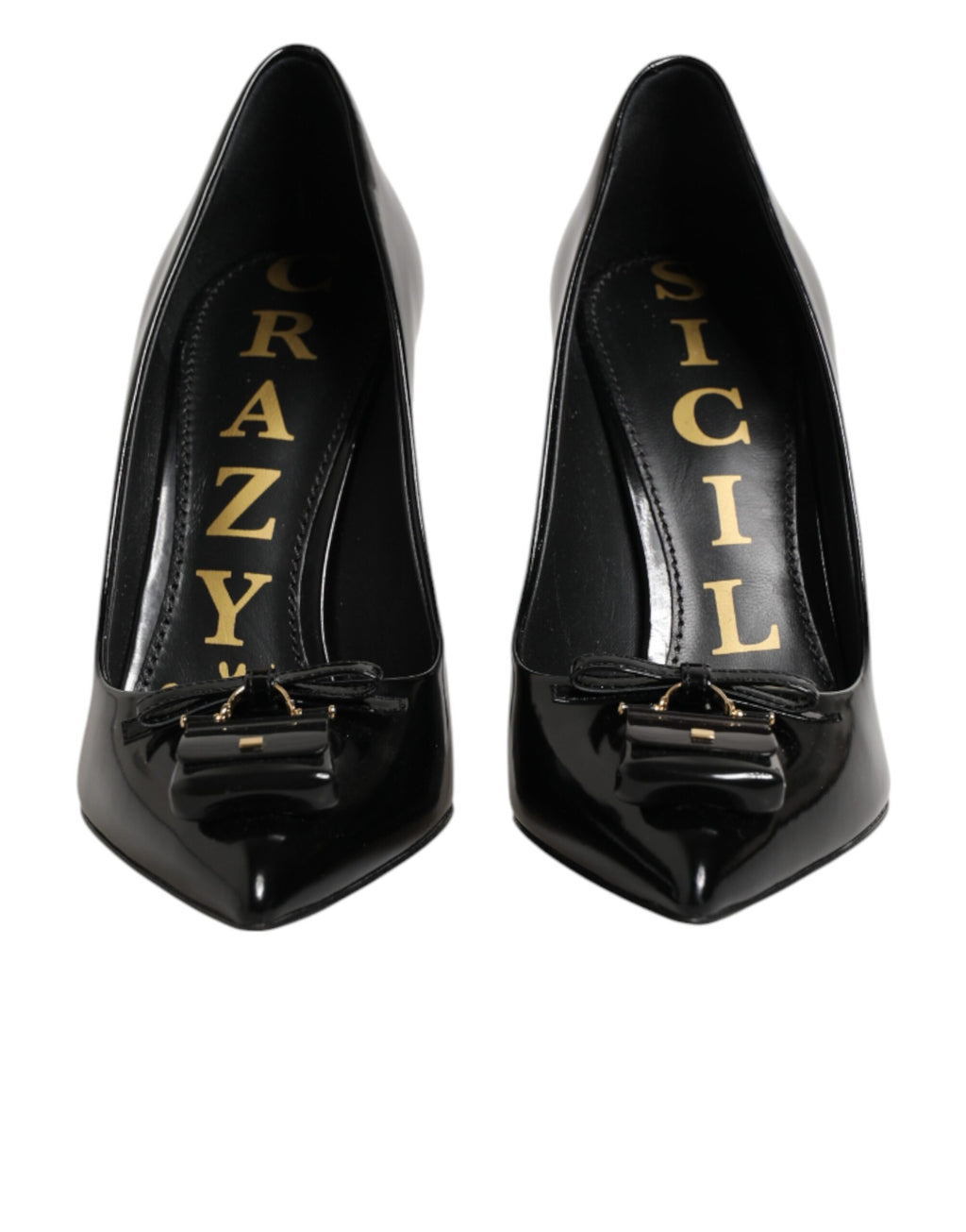 Chaussures Dolce & Gabbana noirs à talons avec embellissements, pompe élégante en cuir pour femmes