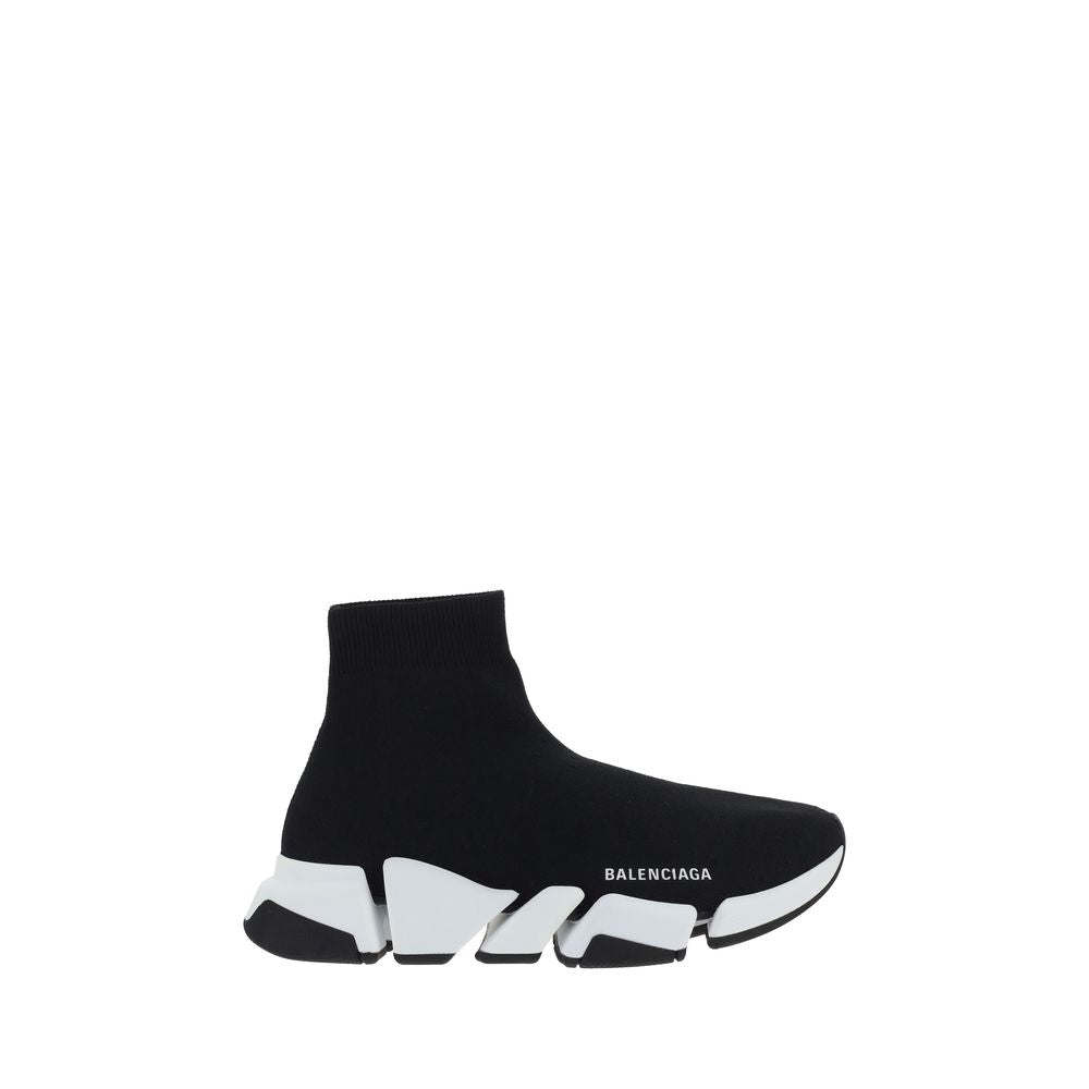 Chaussures de sport noires Balenciaga en polyester avec semelles épaisses et design moderne pour athlétisme.