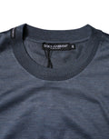 T-shirt homme en soie bleue Dolce & Gabbana, col rond et manches courtes, élégance et confort.