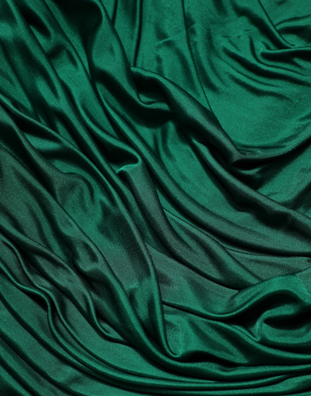 Débardeur en jersey de viscose vert de Dolce & Gabbana avec drapé et détails en organza, vue de face.