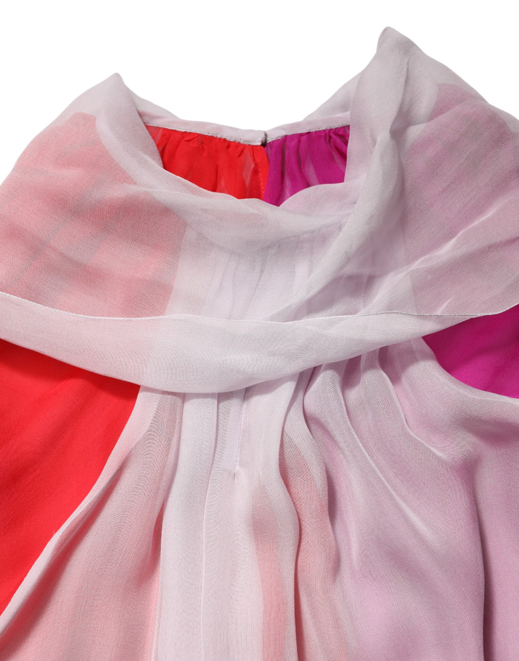 Chemisier en soie Dolce & Gabbana à manches courtes multicolores, élégant haut de blouse pour femme.