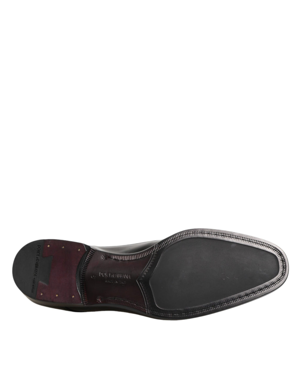Chaussures Derby en cuir de veau noir de Dolce & Gabbana, élégantes et sophistiquées, pour homme.