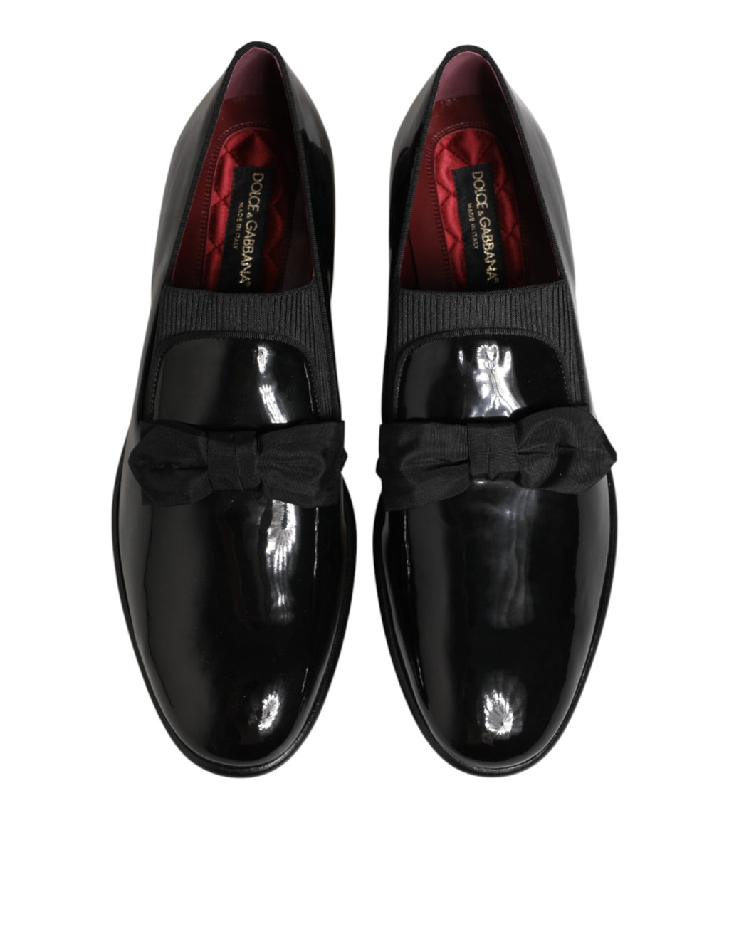 Chaussures mocassins homme en cuir noir Dolce & Gabbana, slip-on élégants avec finition soignée.