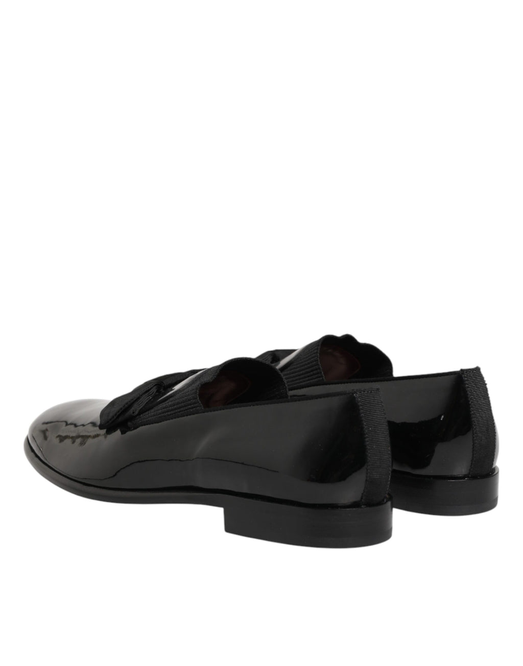 Chaussures mocassins homme Dolce & Gabbana en cuir noir, slip-on élégants pour occasion formelle ou décontractée.