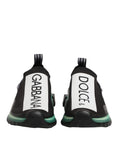 Chaussures de sport noires Dolce & Gabbana Sorrento pour hommes, sneakers slip-on élégants et confortables.