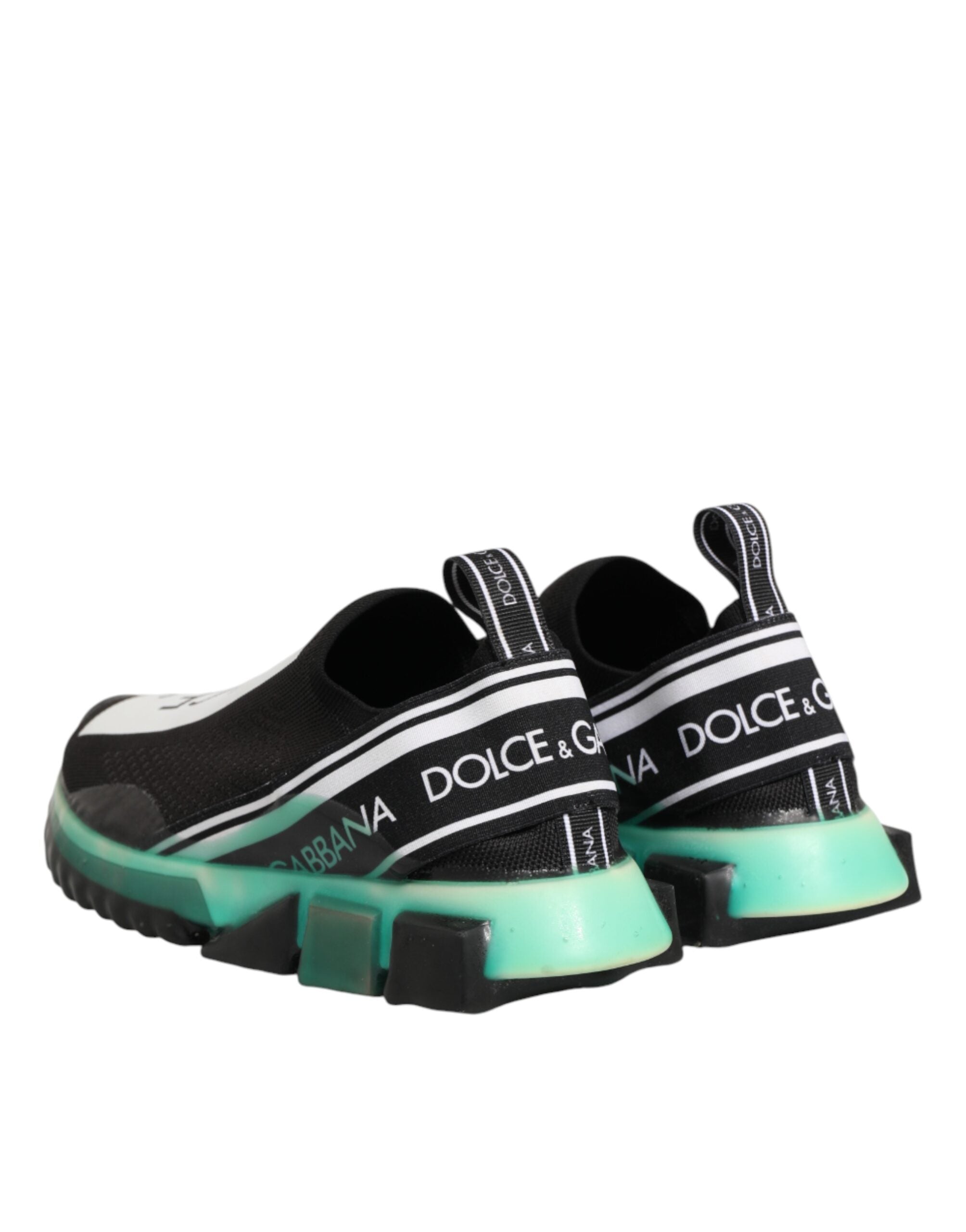 Chaussures sneakers slip-on noires pour hommes Dolce & Gabbana Sorrento, style décontracté et élégant.