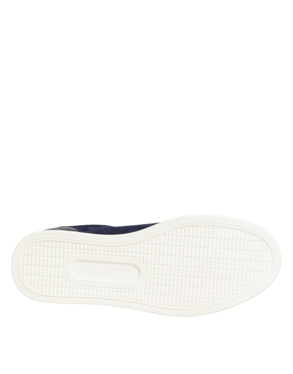 Chaussures basses en cuir et suède bleu Dolce & Gabbana, baskets élégantes pour homme.