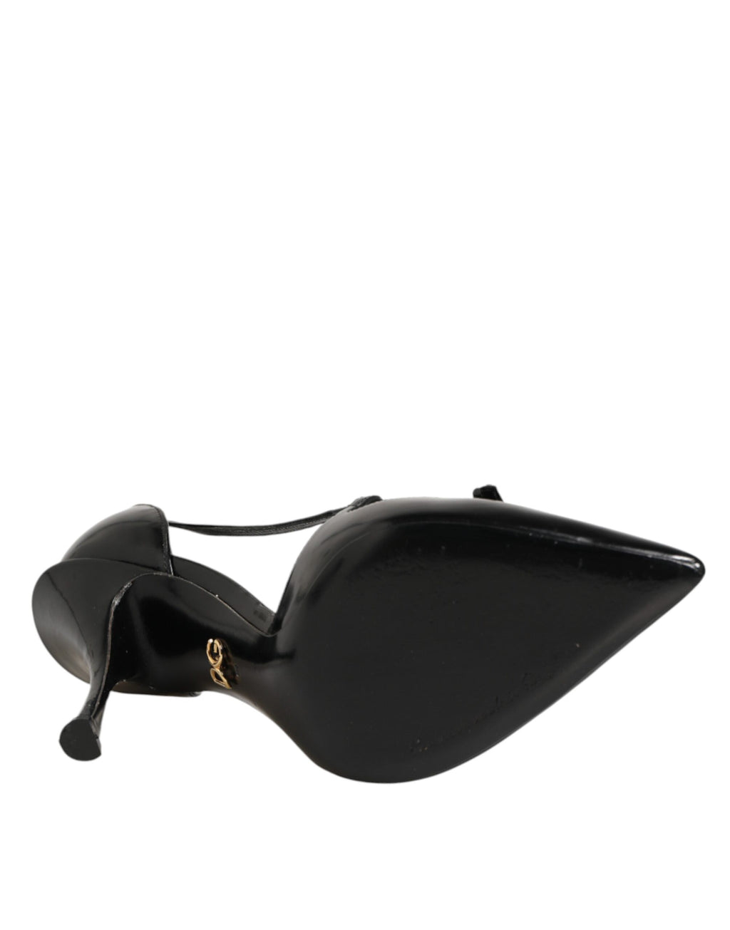 Escarpins en cuir verni noir Dolce & Gabbana, chaussures à talons hauts élégantes pour femme.