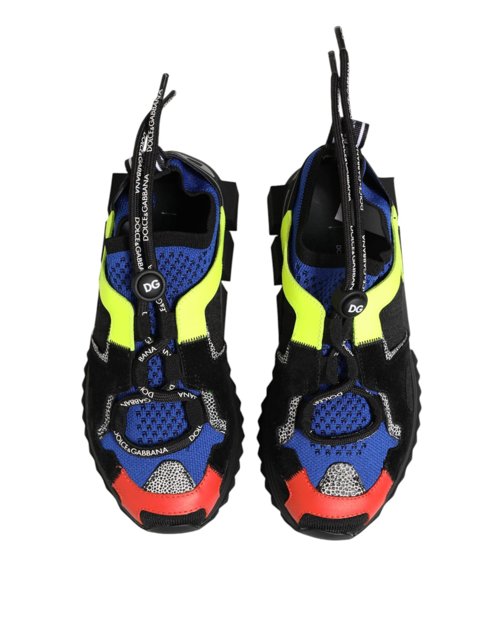 Chaussures sneakers basses multicolores Dolce & Gabbana Sorrento, style décontracté avec design coloré et détails modernes.