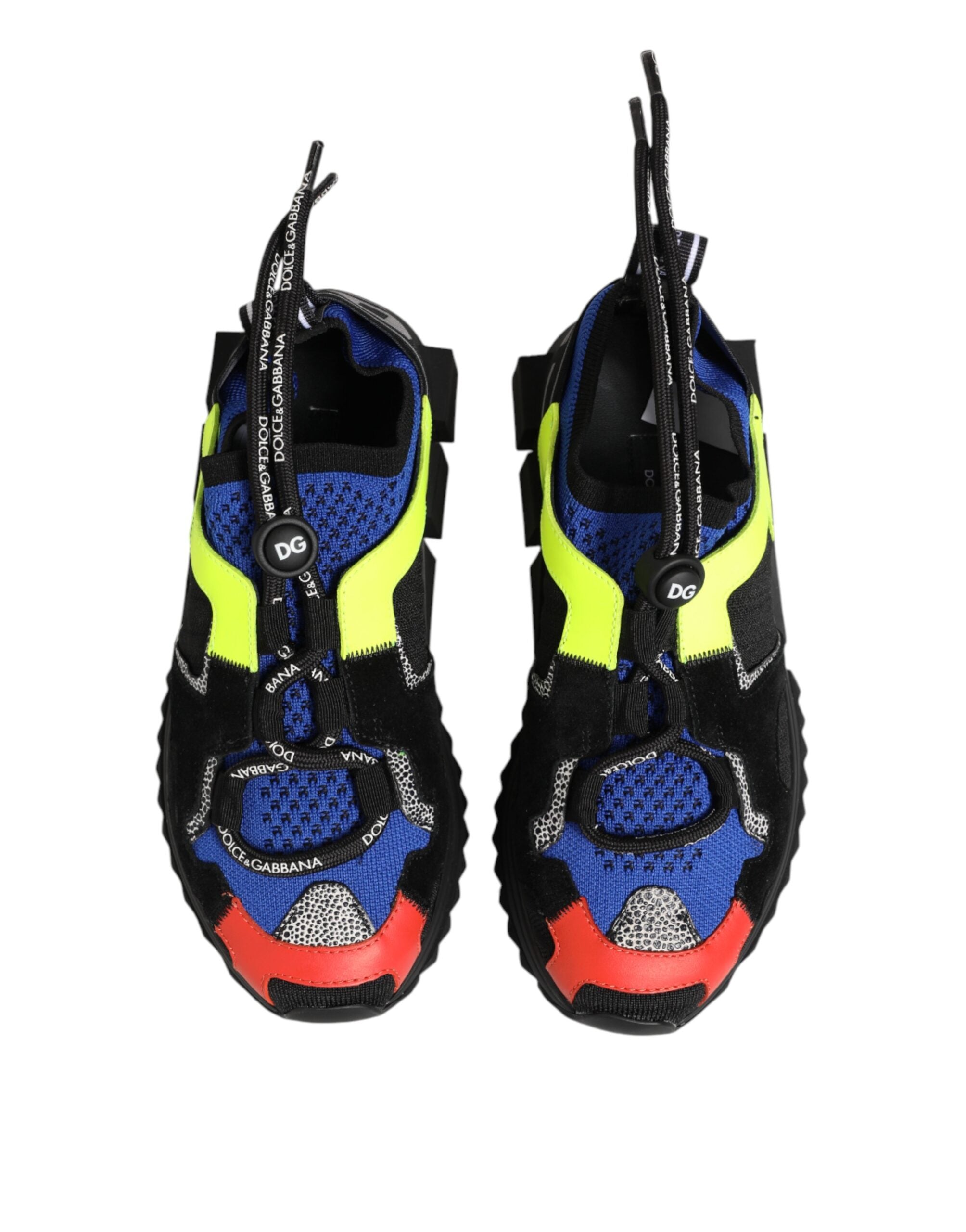 Chaussures sneakers basses multicolores Dolce & Gabbana Sorrento, style décontracté avec design coloré et détails modernes.