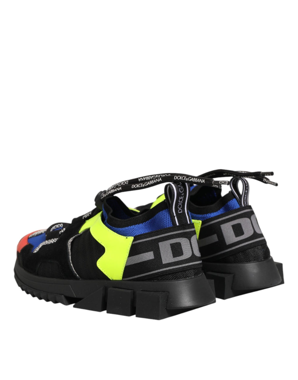 Chaussures sneakers basses multicolores Dolce & Gabbana Sorrento pour homme, design élégant et coloré, vue de face.