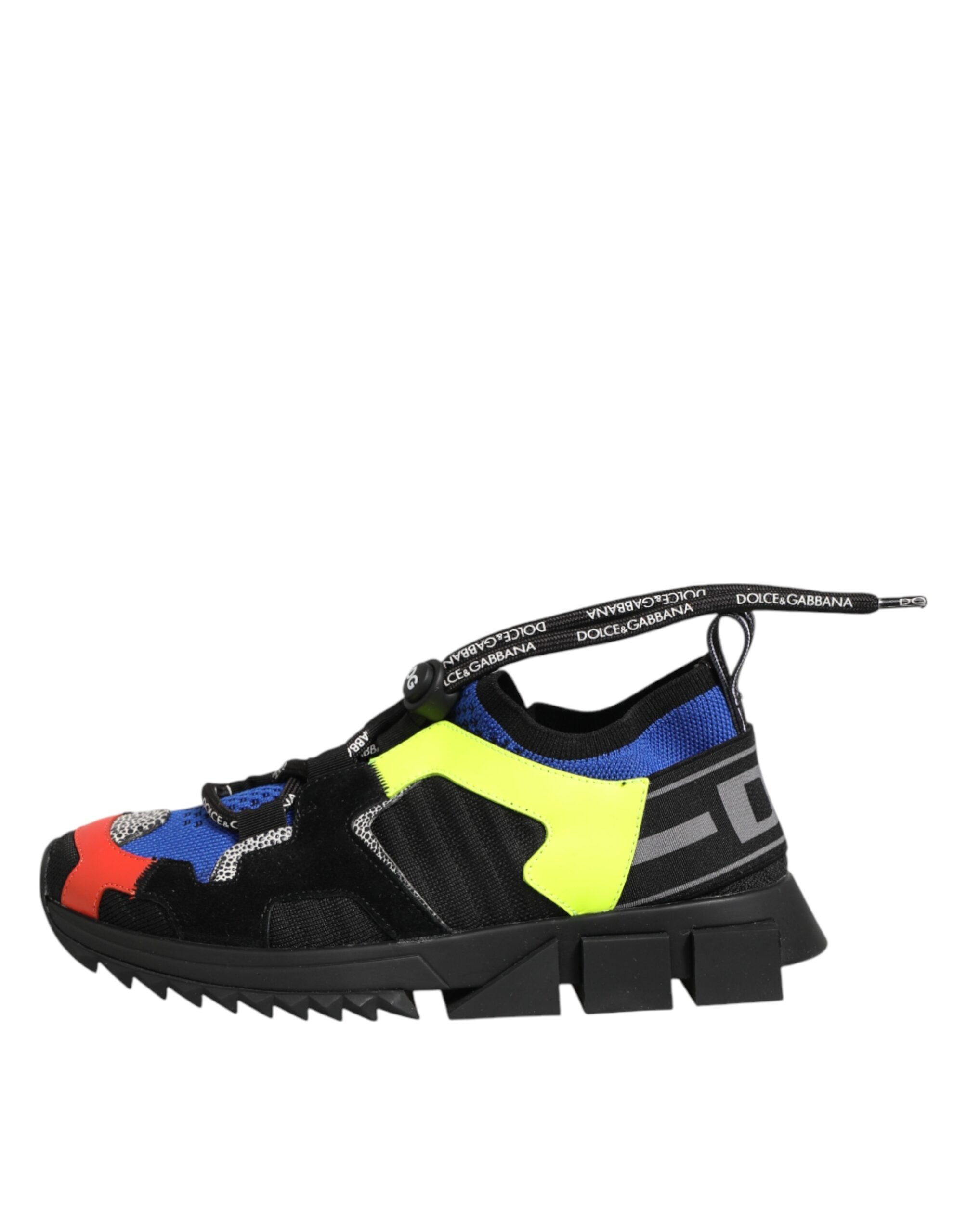 Baskets basses multicolores Dolce & Gabbana Sorrento pour femmes, chaussures tendance en cuir et toile.