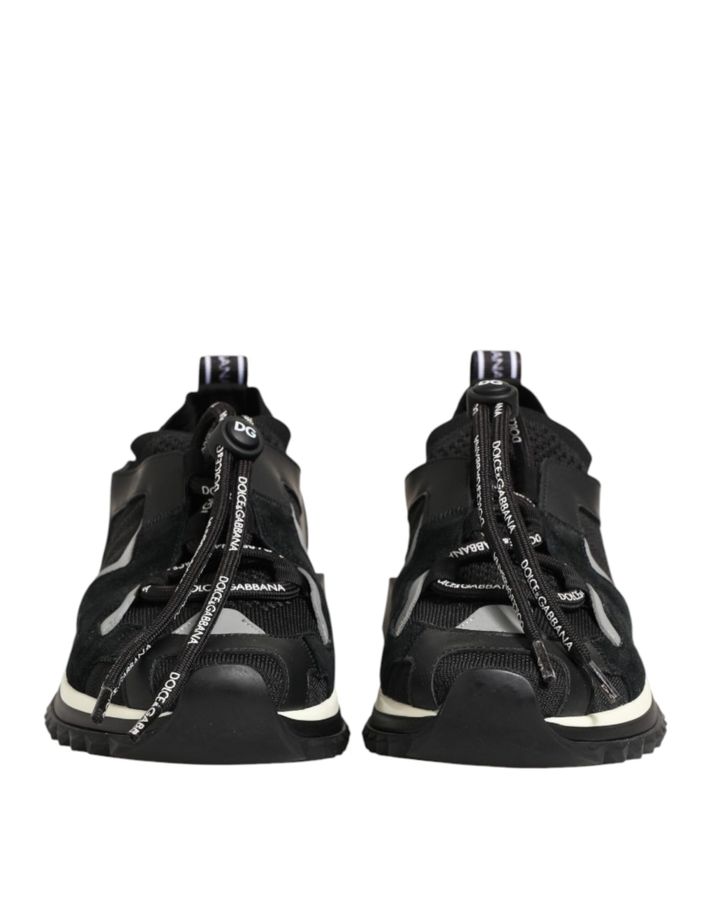 Chaussures de randonnée Dolce & Gabbana Sorrento en mesh noir, sneakers tendance avec design sportif et moderne.