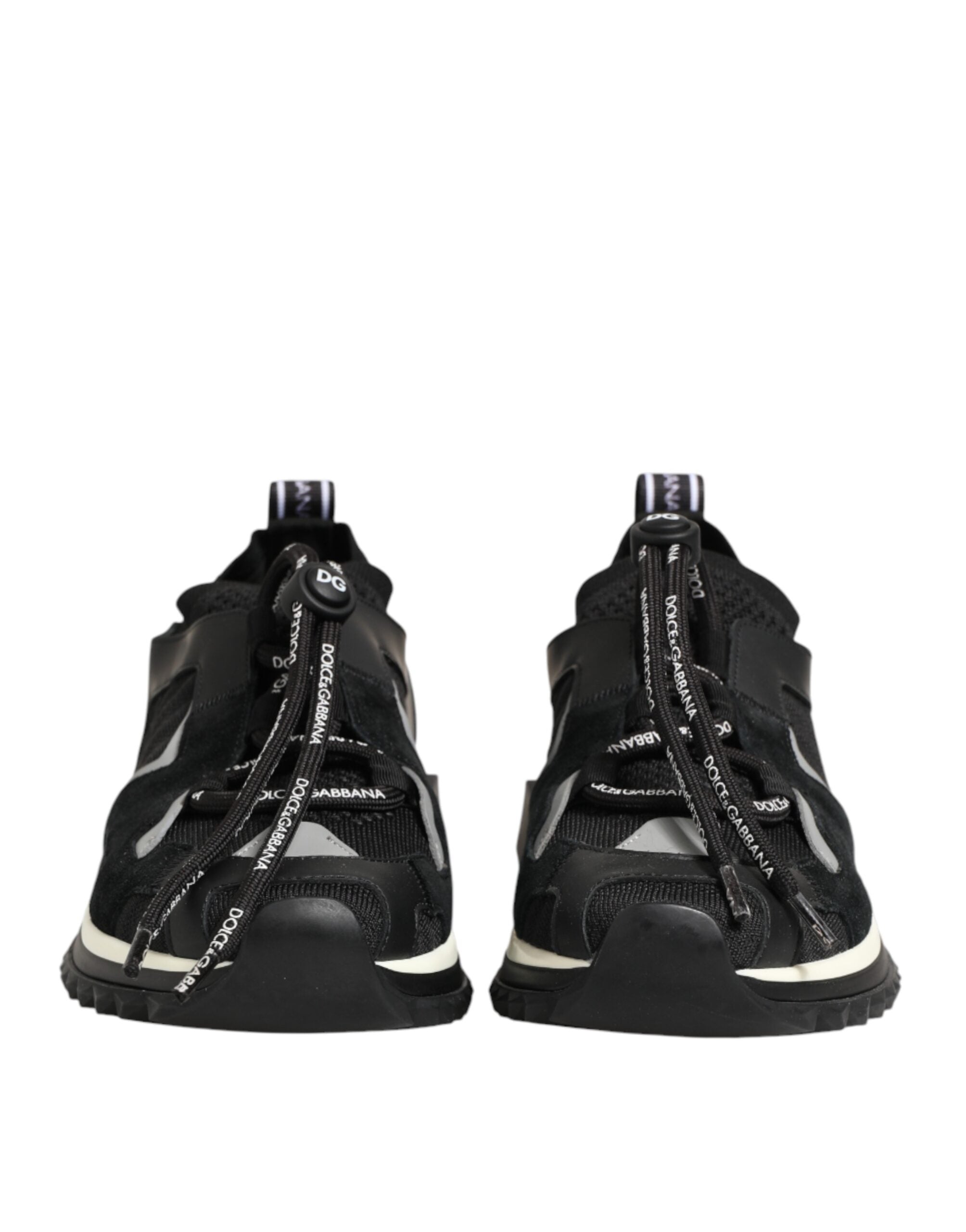 Chaussures de randonnée Dolce & Gabbana Sorrento en mesh noir, sneakers tendance avec design sportif et moderne.