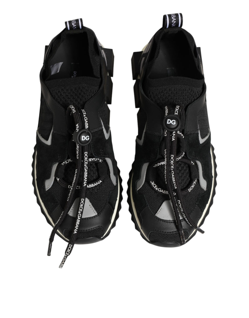 Chaussures de trekking en mesh noir Dolce & Gabbana Sorrento, baskets élégantes et confortables pour la marche.