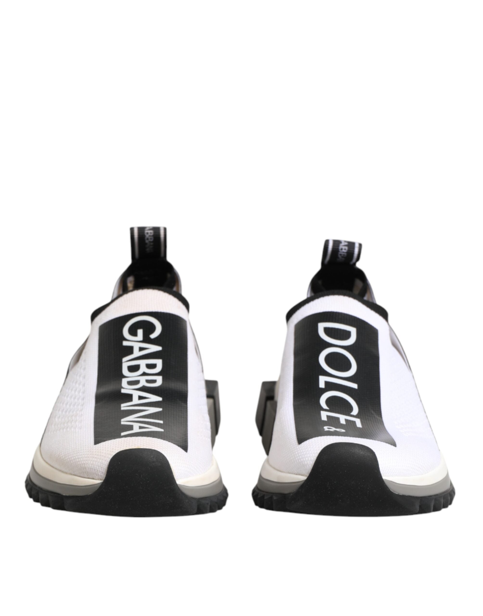Chaussures sneakers basses blanches Dolce & Gabbana Logo Sorrento, style décontracté, vue de face