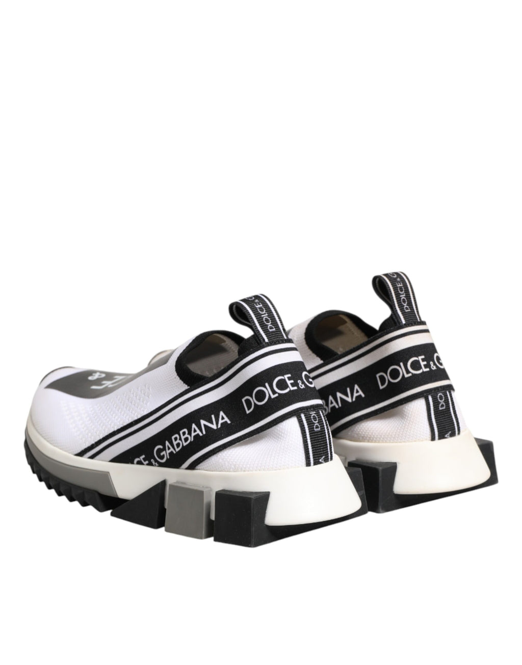 Chaussures sneakers basses blanches Dolce & Gabbana logo Sorrento, design élégant et moderne, vue de face avec logo visible