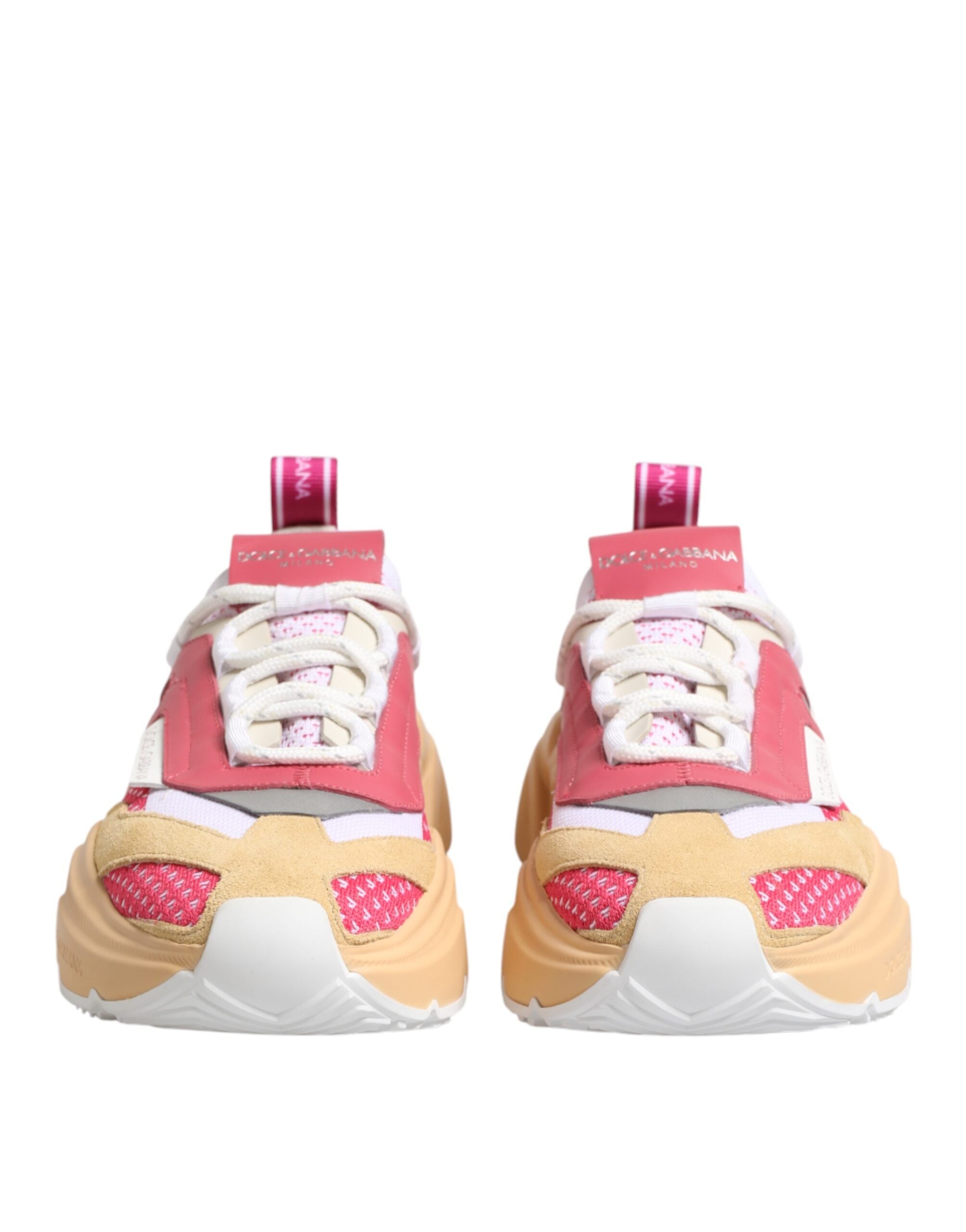 Sneakers bass Dolce & Gabbana Daymaster multicolores, chaussures de sport en toile avec logo sur le côté.