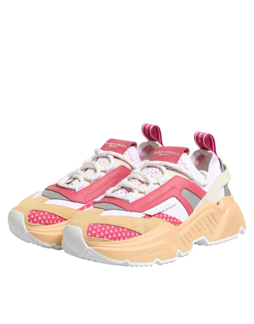 Chaussures basses Dolce & Gabbana Daymaster multicolores, sneakers à semelle plate et design coloré, visibles sur l'image.