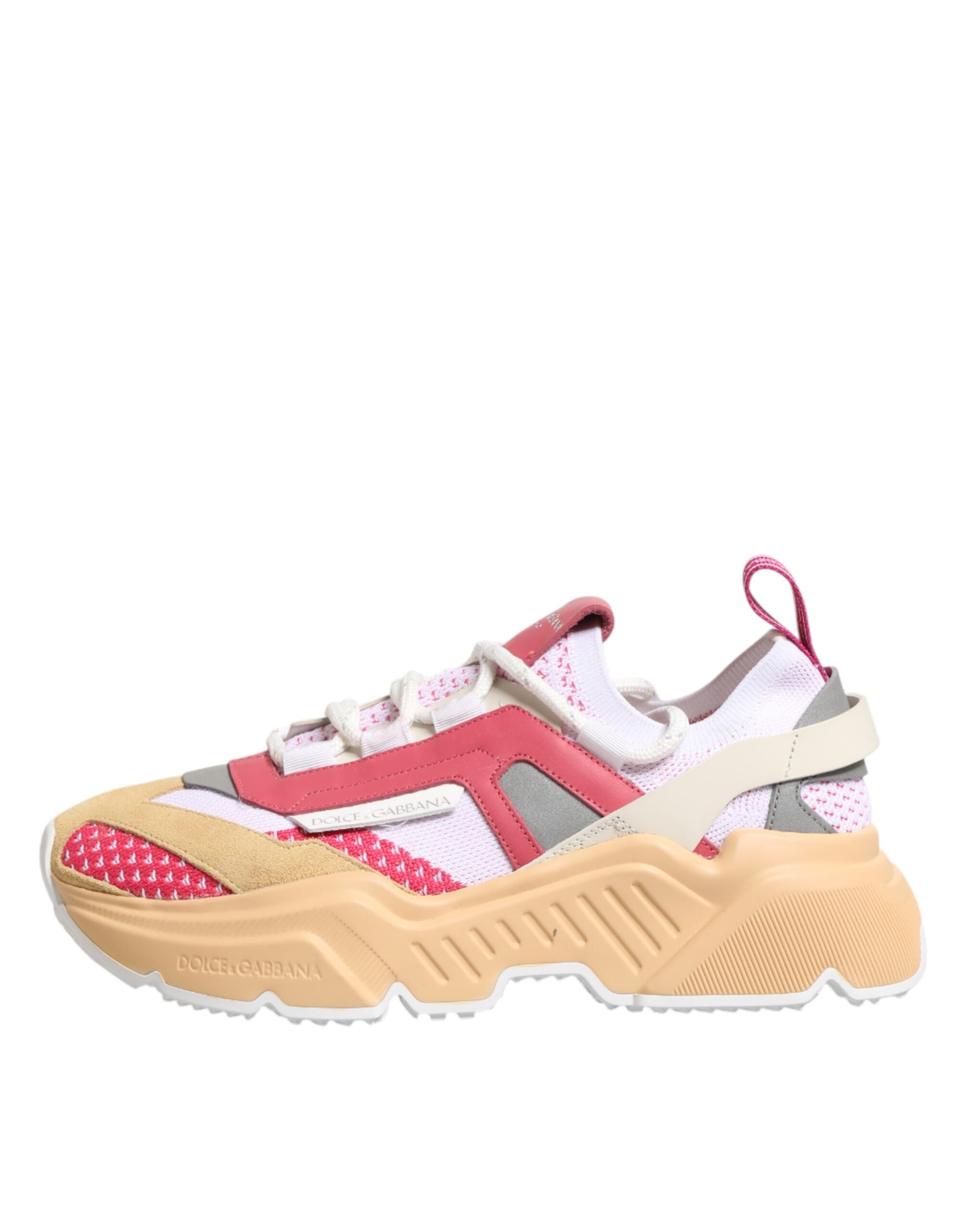 Chaussures basses Dolce & Gabbana Daymaster multicolores, sneakers pour homme, vue de face sur fond blanc