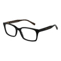Lunettes Tommy Hilfiger en acétate noire avec monture rectangulaire, vue de face.