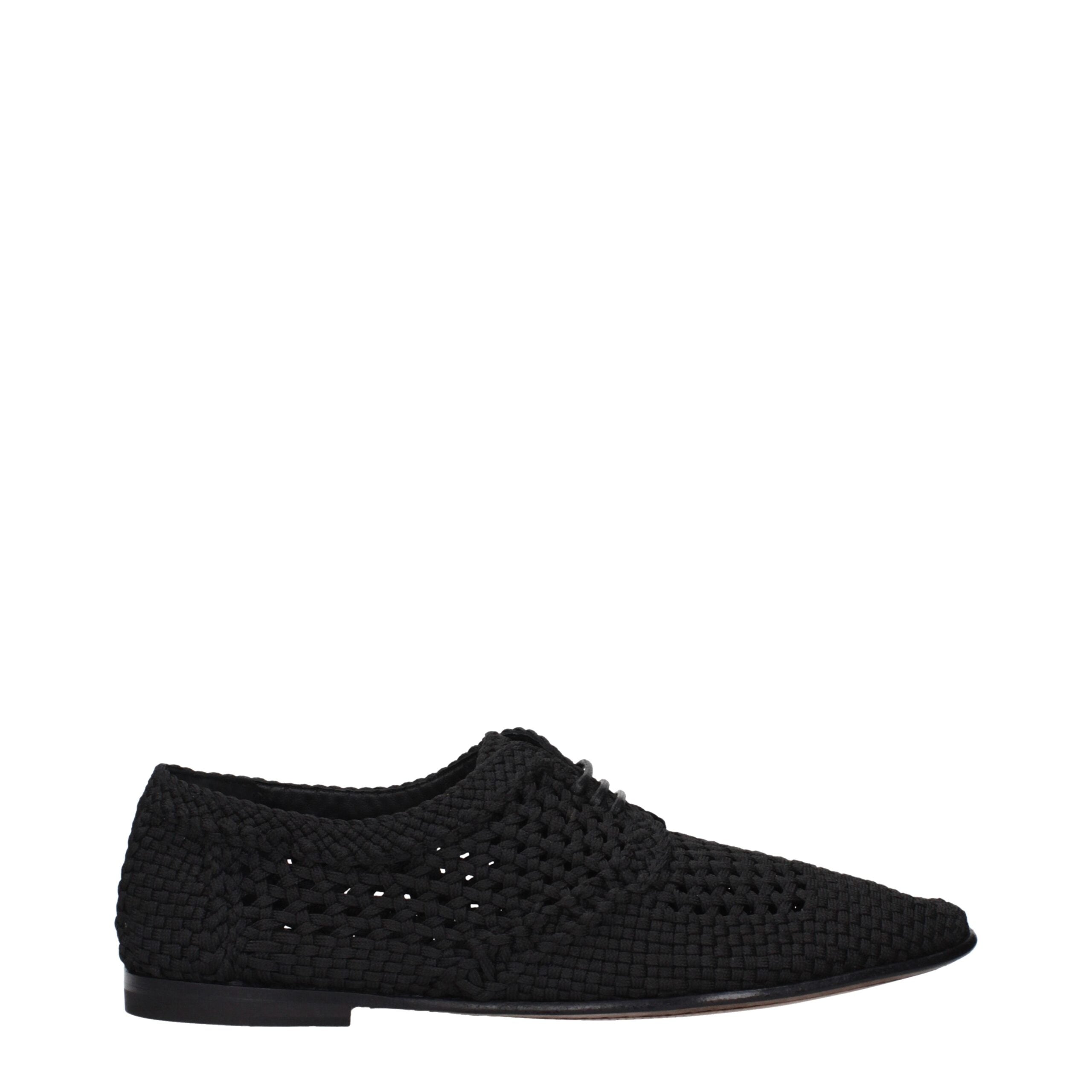 Chaussures oxford et derby en tissu noir de Dolce & Gabbana, élégantes et sophistiquées.