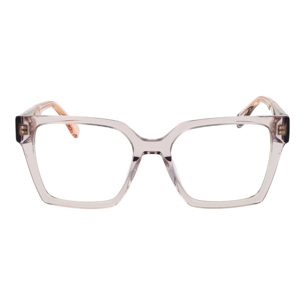 Lunettes en acétate rose Tommy Hilfiger avec monture élégante, vue frontale sur un fond blanc.
