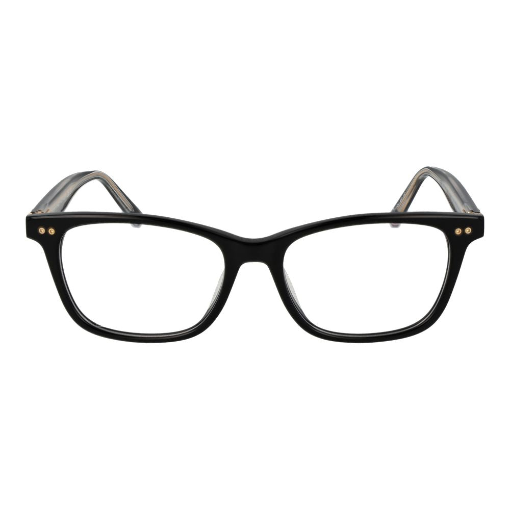Lunettes en acétate noires Tommy Hilfiger avec monture élégante et moderne, vues de face.