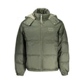 Veste en polyester verte pour homme de la marque Tommy Hilfiger, fermeture éclair et poches sur le devant.