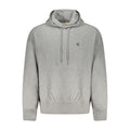 Sweat-shirt gris en coton pour homme de la marque Calvin Klein, vue de face, avec logo discret sur la poitrine.