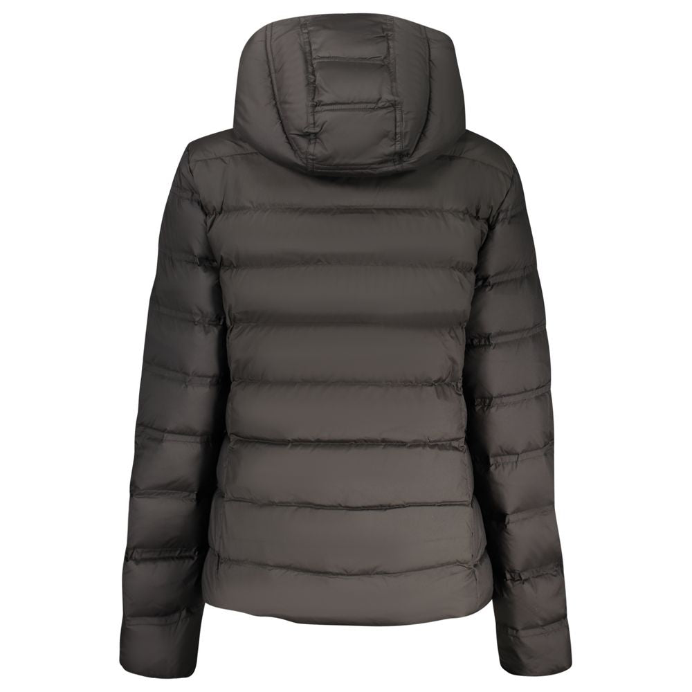 Veste pour femme Tommy Hilfiger en polyester noir, avec col et fermeture éclair, style décontracté et élégant.