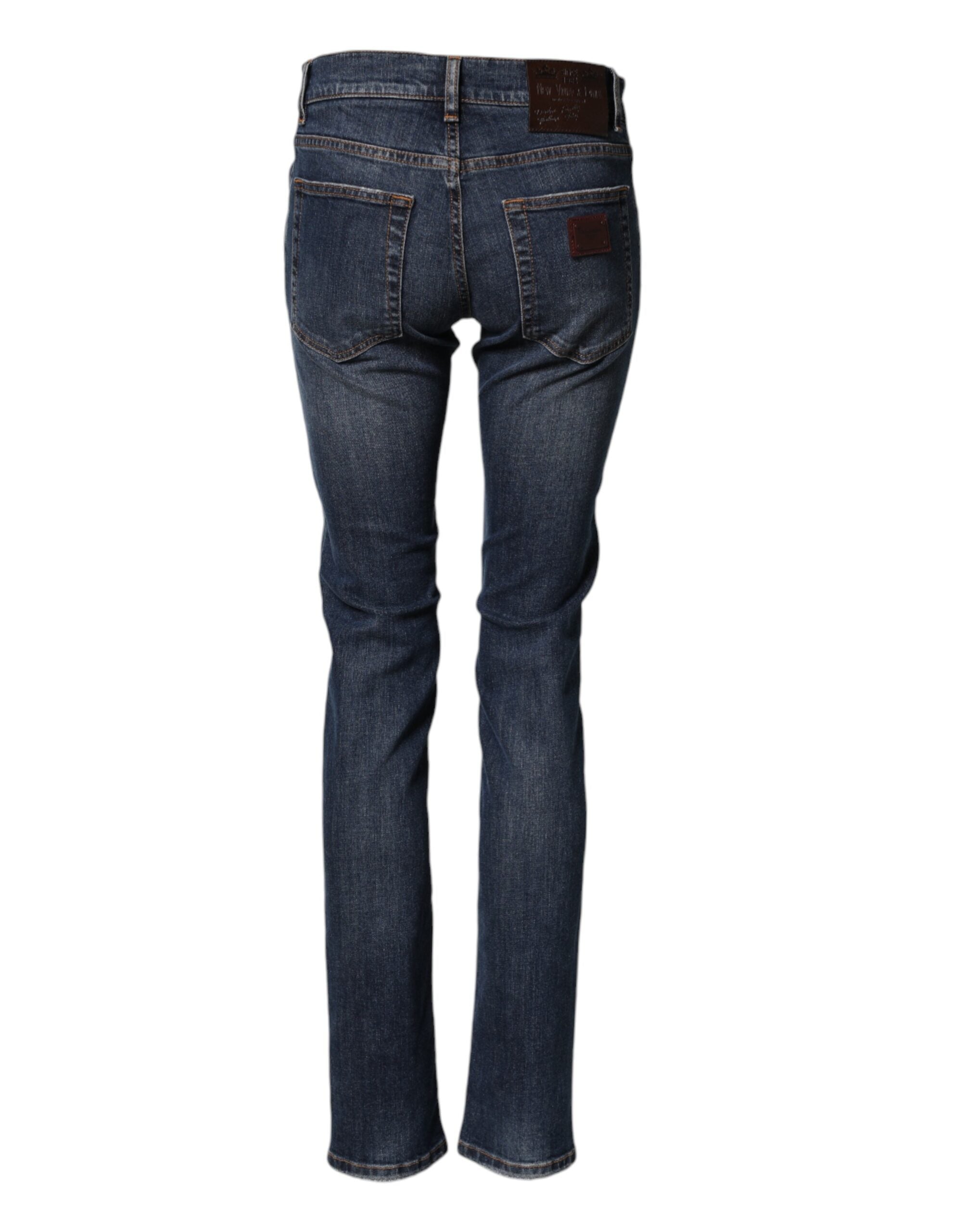 Dolce & Gabbana Blaue Stretch-Skinny-Jeans aus Baumwolle für Herren