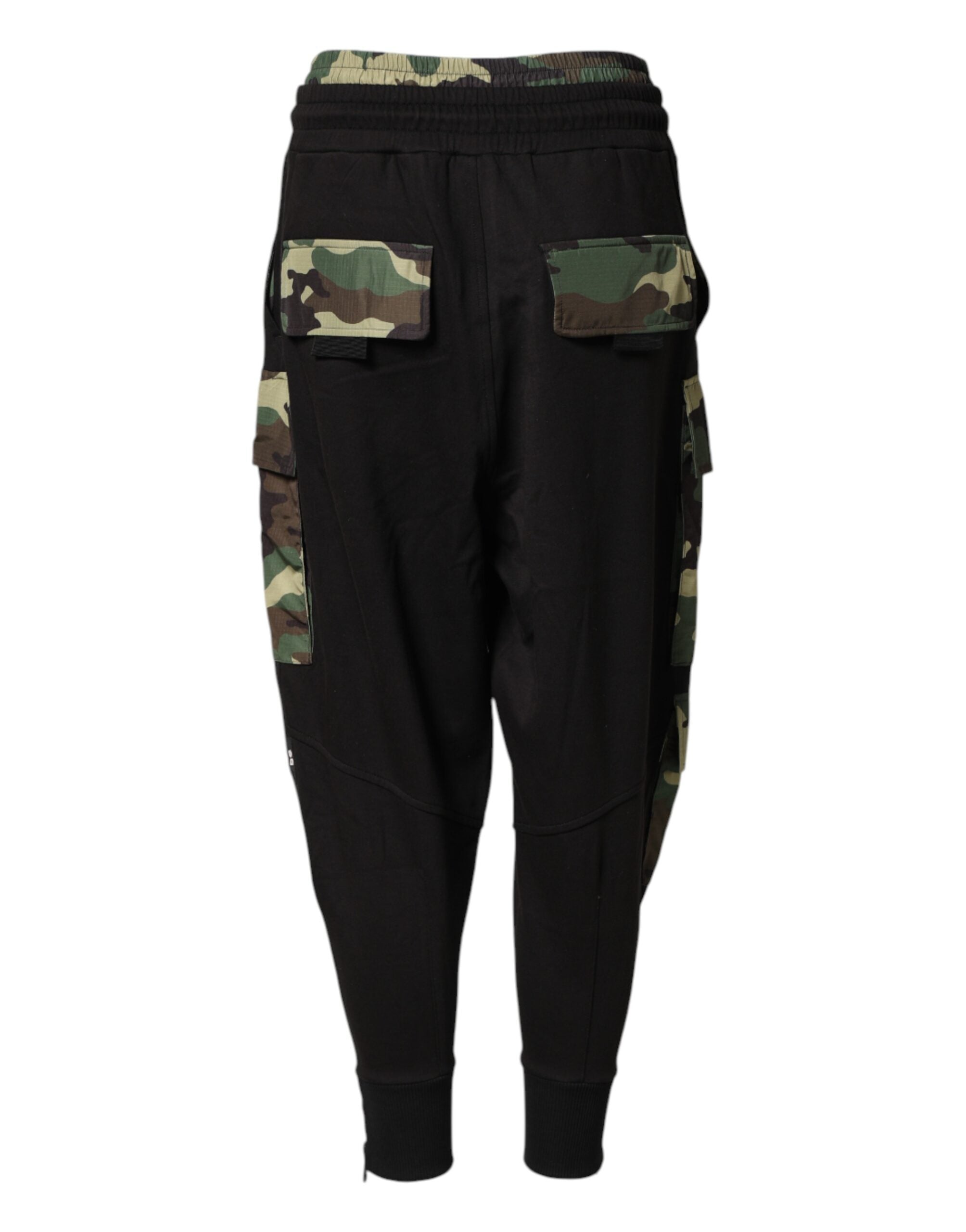 Pantalon cargo jogger pour homme Dolce & Gabbana, multicolore camouflage, style décontracté et tendance.