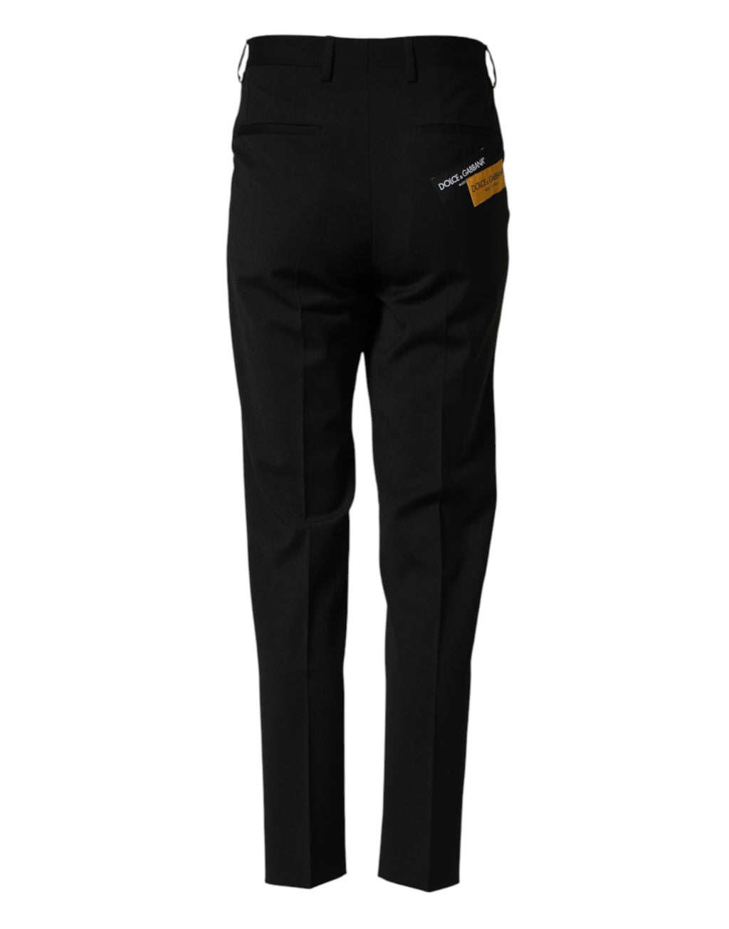 Pantalon formel en laine noire Dolce & Gabbana pour homme, pantalon élégant et sophistiqué.