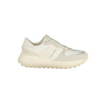 Chaussures femme Tommy Hilfiger blanches en polyuréthane, baskets sportives élégantes et confortables.