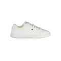 Sneakers pour femmes Tommy Hilfiger Bianco en polyuréthane, blanches avec détails élégants, chaussures décontractées et modernes.