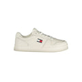 Sneakers blanches en polyuréthane pour femme de Tommy Hilfiger, style moderne avec semelle blanche et design épuré.