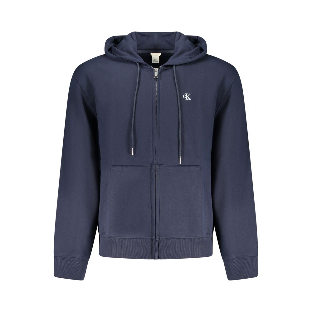 Calvin Klein „Blauer Kapuzenpullover für Herren aus Baumwolle“