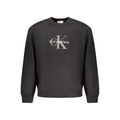 Sweatshirt homme en coton noir de Calvin Klein, coupe décontractée et logo discret visible sur le devant.