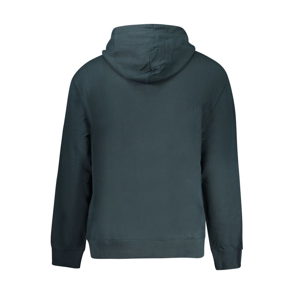 Sweatshirt homme en coton bleu Calvin Klein, coupe classique, logo discret sur la poitrine, tissu doux et confortable.
