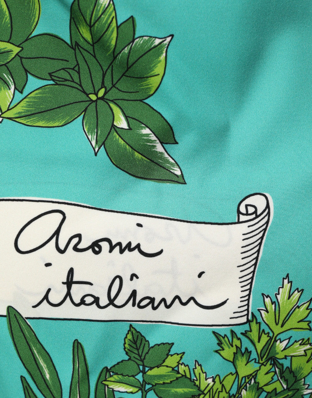 Robe longue à manches longues Dolce & Gabbana avec imprimé vert, style portefeuille et coupe élégante.