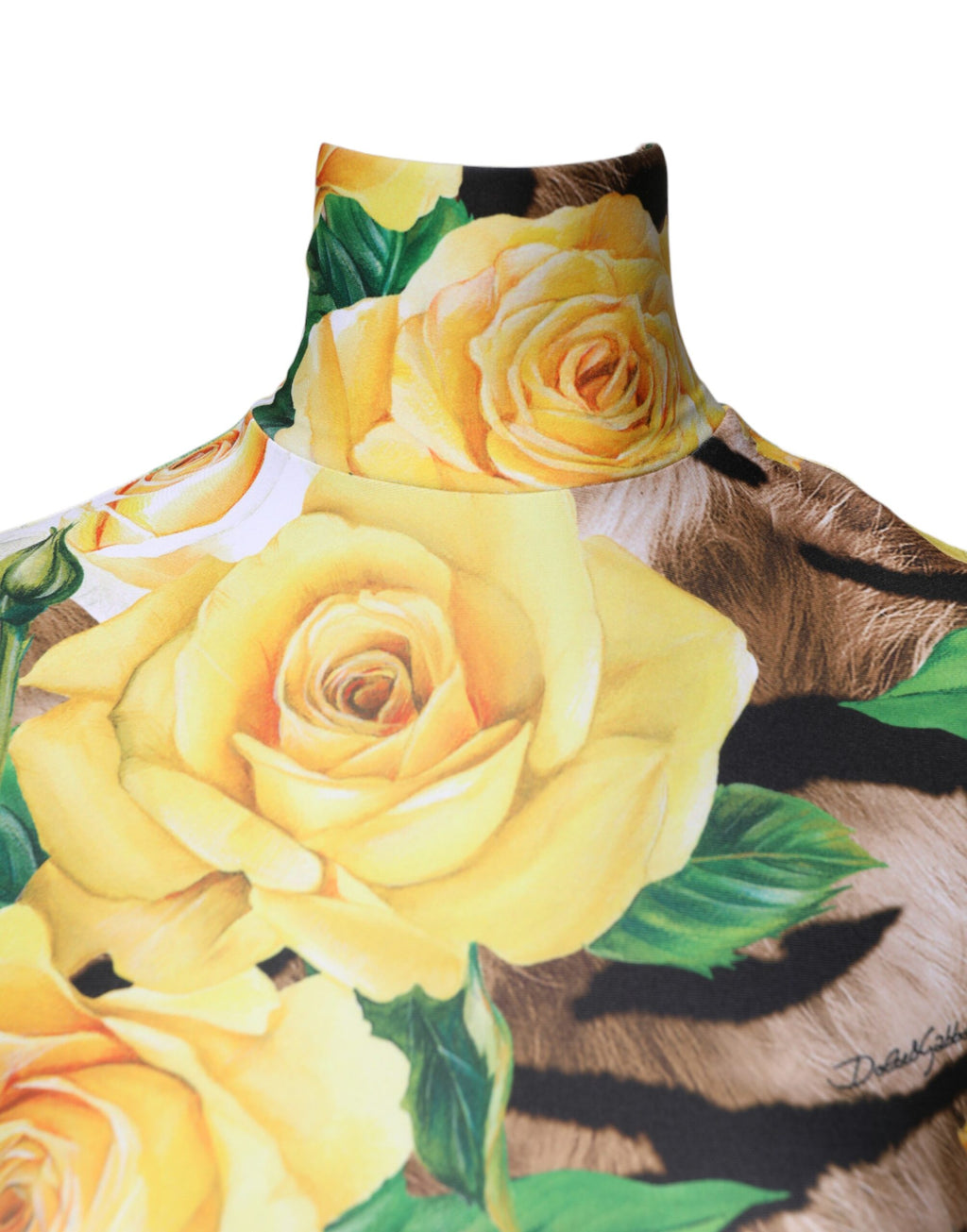 Robe courte moulante Dolce & Gabbana à imprimé floral multicolore, style élégant et féminin.